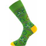 Ponožky trendy unisex Lonka Doble Sólo Kolo - zelené-žlté