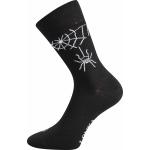 Ponožky trendy unisex Lonka Doble Sólo Pavouk - černé-bílé