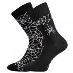 Ponožky trendy unisex Lonka Doble Sólo Pavúk - čierne-biele
