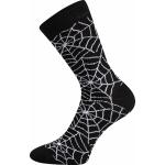 Ponožky trendy unisex Lonka Doble Sólo Pavúk - čierne-biele
