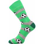 Ponožky trendy unisex Lonka Woodoo Fotbal - zelené