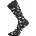 Ponožky trendy unisex Lonka Woodoo Kocky - tmavo sivé