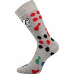 Ponožky trendy unisex Lonka Woodoo Člověče nezlob se - šedé