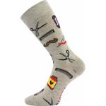 Ponožky trendy unisex Lonka Woodoo Holič - sivé