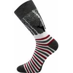 Ponožky froté unisex Lonka Frooloo Jeleň - čierne-biele