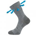 Ponožky športové vlnené unisex Voxx Optimus - svetlo sivé