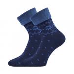 Ponožky dámske teplé Lonka Frotana 2 páry - tmavo modré