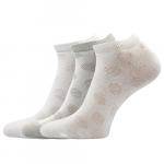 Ponožky dámske letné Lonka Jasmina 3 páry (biele, svetlo šedé, béžové)