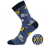 Ponožky dětské froté Boma Sibiř 07 ABS 3 páry (modré, černé, šedé)