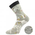 Ponožky detské froté Boma Sibír 07 ABS 3 páry (modré, čierne, šedé)