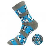 Ponožky detské froté Boma Sibír 07 ABS 3 páry (modré, ružové, béžové)