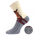 Ponožky dětské froté Boma Sibiř 07 ABS 3 páry (modré, růžové, béžové)