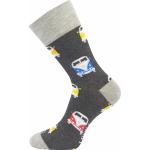 Ponožky pánské módní Lonka Harry 3 páry (modré, černé, šedé)