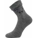 Ponožky zimné unisex Boma Ovečkana - tmavo sivé