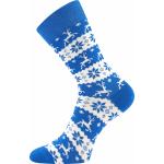 Ponožky unisex vianočné Lonka Elfi - modré-biele