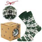 Ponožky unisex vánoční Lonka Elfi - zelené-bílé