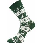 Ponožky unisex vianočné Lonka Elfi - zelené-biele