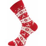 Ponožky unisex vianočné Lonka Elfi - červené-biele