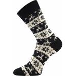 Ponožky unisex vánoční Lonka Elfi - černé-bílé
