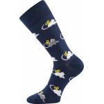 Ponožky spoločenské unisex Lonka Twidor Myšky - tmavo modré
