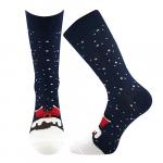 Ponožky unisex klasické Boma Vianočné 3 páry - navy-modré