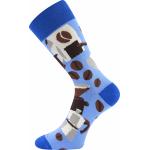 Ponožky unisex klasické Lonka Debox 3 páry Káva (modré, hnědé, tmavě hnědé)