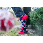 Ponožky unisex klasické Lonka Debox 3 páry Vianoce (tmavo modré, čierne, červené)