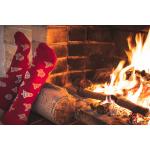 Ponožky unisex klasické Lonka Debox 3 páry Vianoce (tmavo modré, čierne, červené)