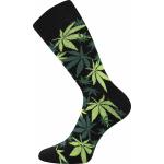 Ponožky trendy pánske Lonka Depate Tráva - čierne-zelené