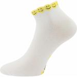 Ponožky letní dámské Boma Piki 68 Smajlík 3 páry (bílé, černé, světle modré)