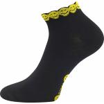 Ponožky letné dámske Boma Piki 68 Smajlík 3 páry (biele, čierne, svetlo modré)