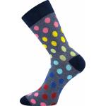 Ponožky tenké dámské Boma Ivana 60 Puntíky 3 páry (černé, šedé, modré)