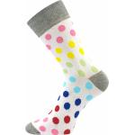 Ponožky tenké dámské Boma Ivana 60 Puntíky 3 páry (bílé, béžové, šedé)