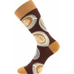Ponožky klasické unisex Lonka Coffee - hnedé
