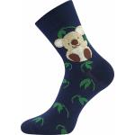 Ponožky letní dámské Boma Xantipa 68 Zvířátka 3 páry (navy, zelené, modré)