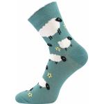 Ponožky letné dámske Boma Xantipa 68 Zvieratká 3 páry (navy, zelené, modré)