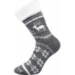 Ponožky termo unisex Boma Norway - šedé-bílé