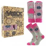 Ponožky vlněné unisex Voxx Alta set - růžové