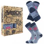 Ponožky vlnené unisex Voxx Alta set - svetlo modré