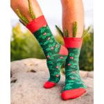 Ponožky slabé unisex Lonka Damerry Vánoce - zelené-červené