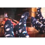 Ponožky slabé detské Lonka Damerryk Vianoce - tmavo modré