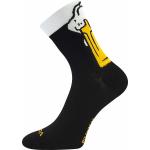 Ponožky vtipné pánske Voxx PiVoXX s plechovkou Pivo C - čierne-žlté