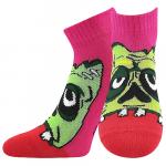 Ponožky obrázkové detské Boma Zombik 3 páry (ružové, oranžové, zelené)