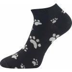 Ponožky krátké dámské Boma Piki 69 Tlapky 3 páry (černé, bílé, šedé)