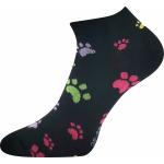 Ponožky krátké dámské Boma Piki 69 Tlapky Barevné 3 páry (černé, bílé, šedé)