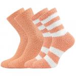 Ponožky dámske teplé Boma Svetlana 2 páry - svetlo oranžové