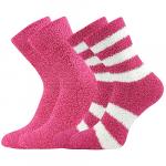 Ponožky dámské teplé Boma Světlana 2 páry - tmavě růžové