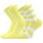 Ponožky dámské teplé Boma Světlana 2 páry - žluté svítící