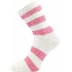 Ponožky dámské teplé Boma Světlana 2 páry - bílé-růžové