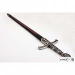 Francouzský meč 14. století - stříbrný-černý